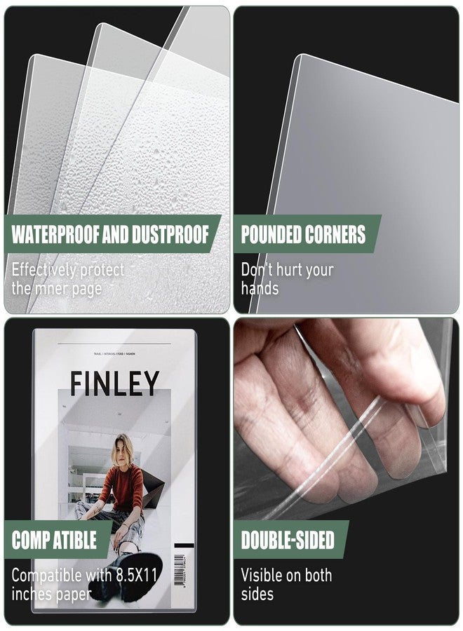 PQJSJDR Sheet Protectors 8.5 x 11,25 Pack Menu Rigid Print Protectors,Clear Waterproof Hard Plastic Page Sheet Protectors Paper Photo Sleeves Document Holder, Birth Certificate Protector (8.5"x11") - Image 3